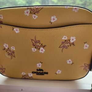 COACH Floral Bow Camera Bag Yellow